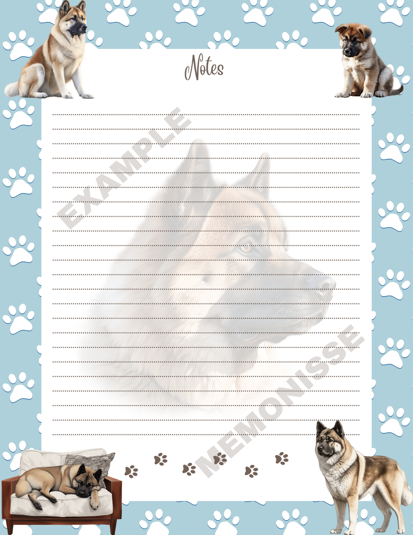 American Akita Notepad!