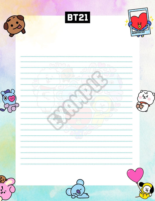 BT21 Colorful Notepad