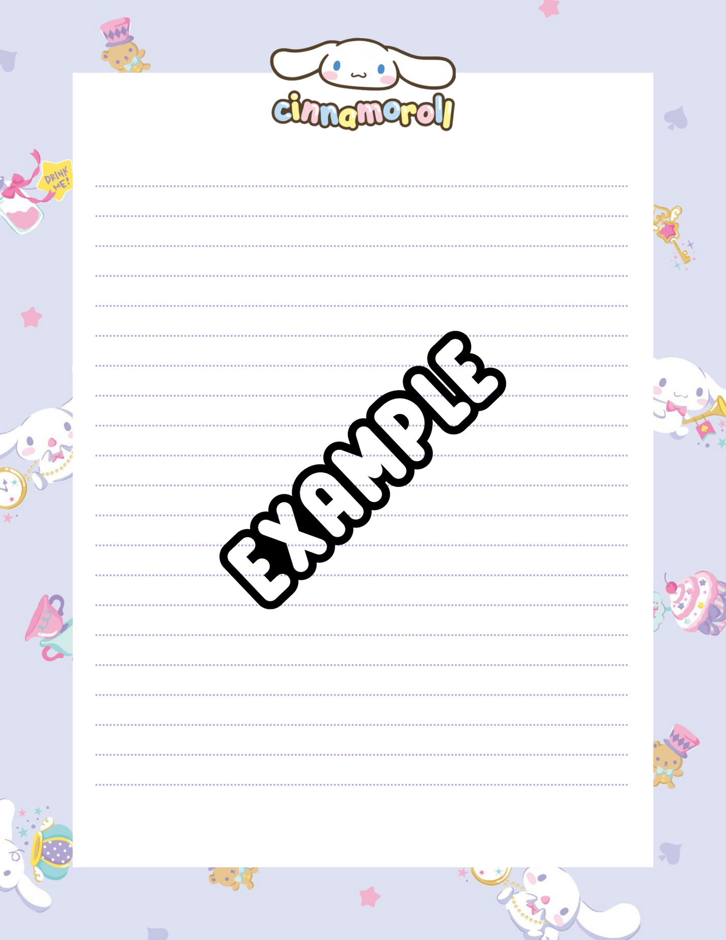 Cinnamoroll Notepad Purple