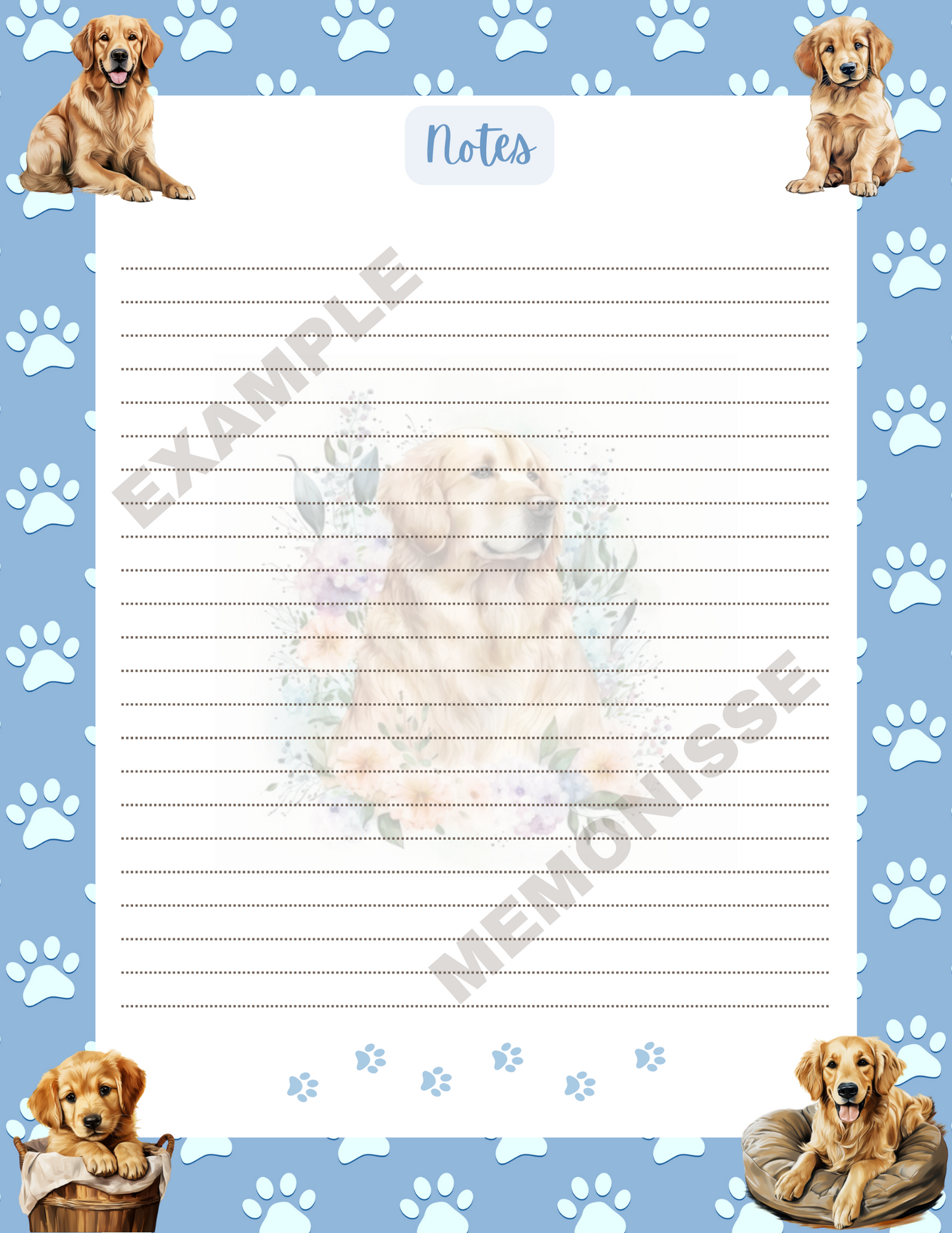 Golden Retreiver Notepad!