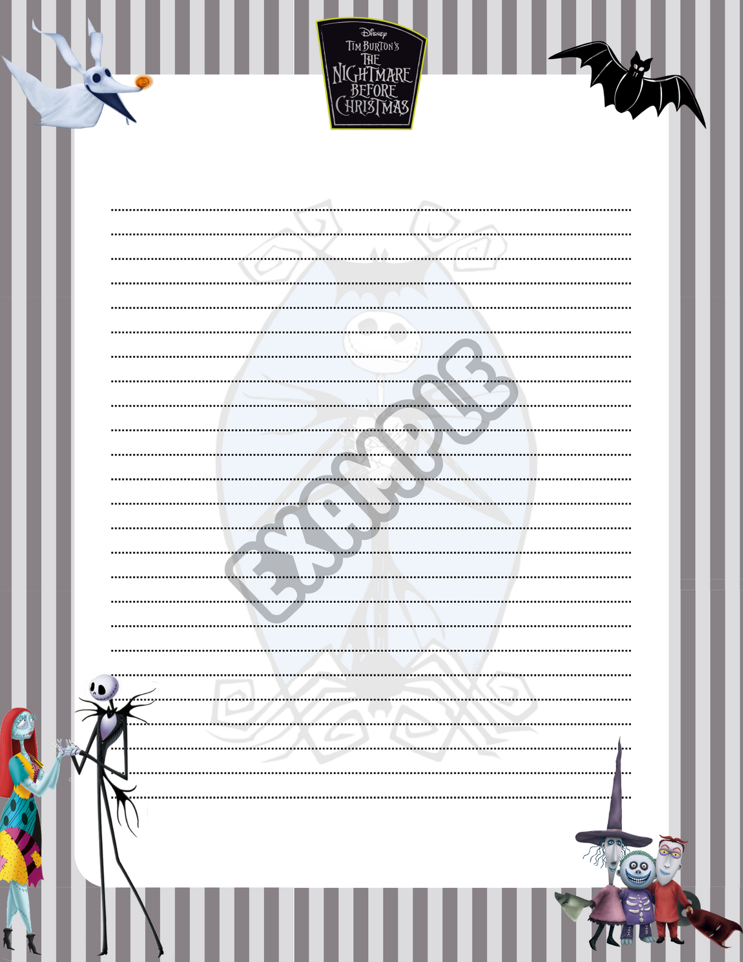The Nightmare before Christmas Notepad