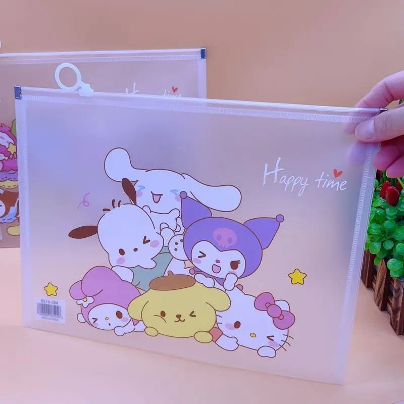 PVC Sanrio Folder Zipper Style