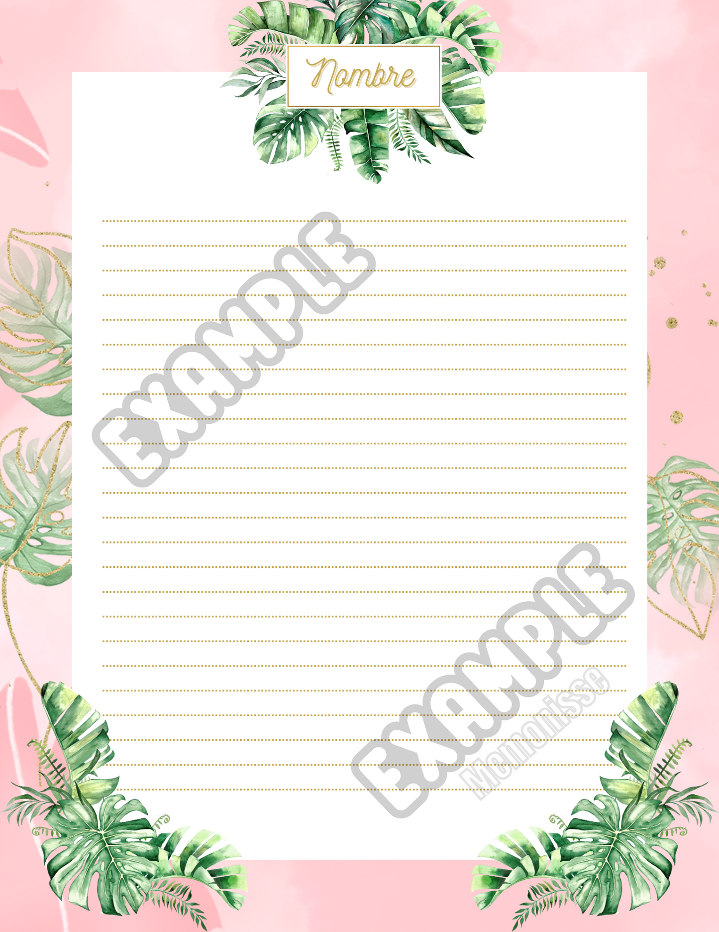 Pink Monstera Notepad