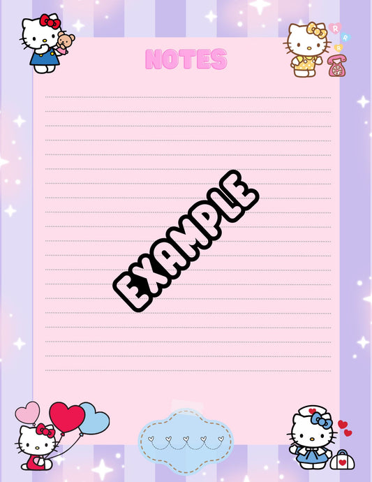 Hello Kitty Notepad Purple & Pink!