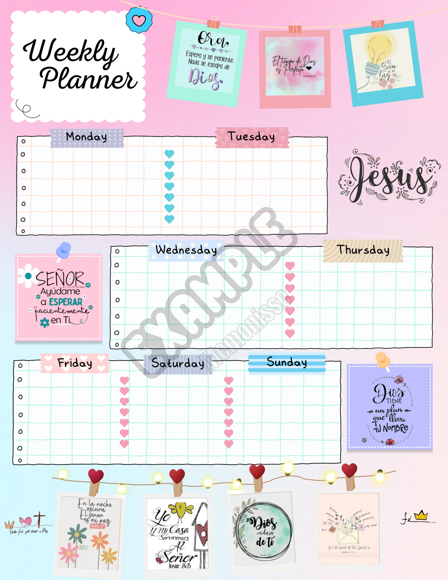 Christian Weekly Planner