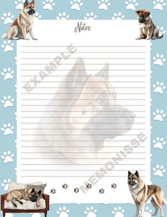 American Akita Notepad!