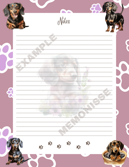 Dachshund Notepad!
