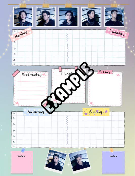 BTS Weekly Planner