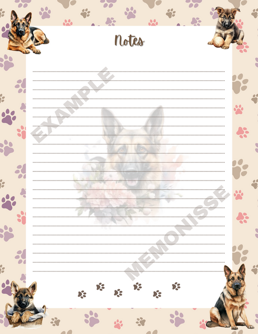 German Shepherd Notepad