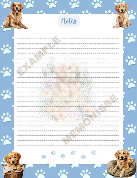 Golden Retreiver Notepad!