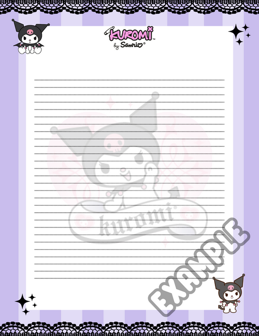 Kuromi Stripes Notepad