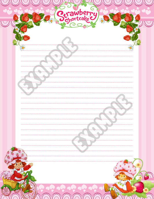 Strawberry Shortcake Cartoon Notepad
