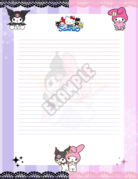 Kuromi & Melody Notepad